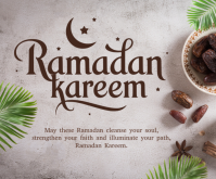 สีเทา Ramadan Mellemstort rektangel Template