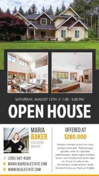 Grey Real Estate Portrait Digital Display Vid Digitalanzeige (9:16) template