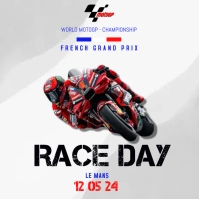 Grey Red Motogp Template Instagram Post