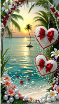 Grey Romantic Beach Scene Business Card Biglietto da visita template