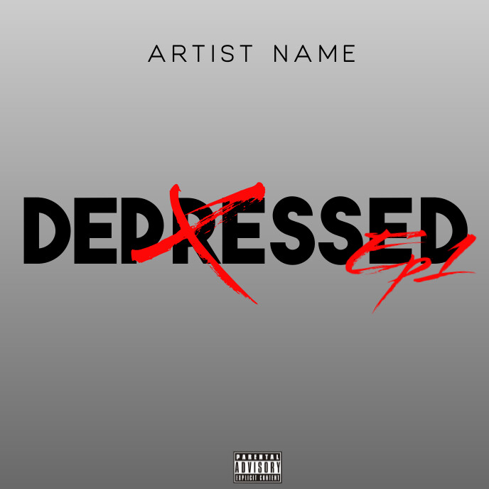 Sad Cd Grey Sad Album Cover Template | PosterMyWall