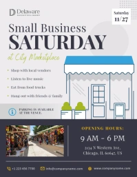 Grey Small Business Saturday Flyer template