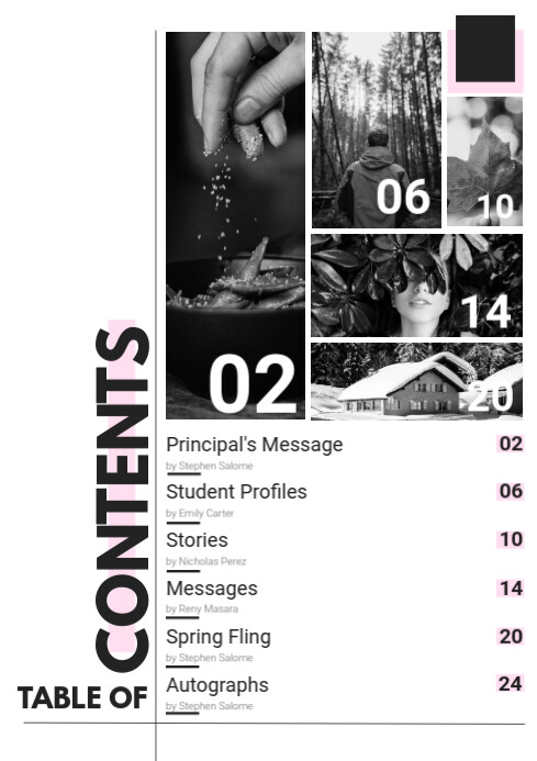 Grey Social Magazine Table Of Contents Template PosterMyWall grey-social-magazine-table-of-contents-template-postermywall