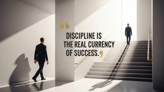 Grey Success and Discipline Digital Display Template | PosterMyWall