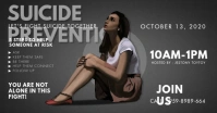 Grey Suicide Prevention Banner Facebook Shared Image template