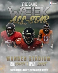 Grey Typographic All-star Game Week Showdown  Instagram Portrait template