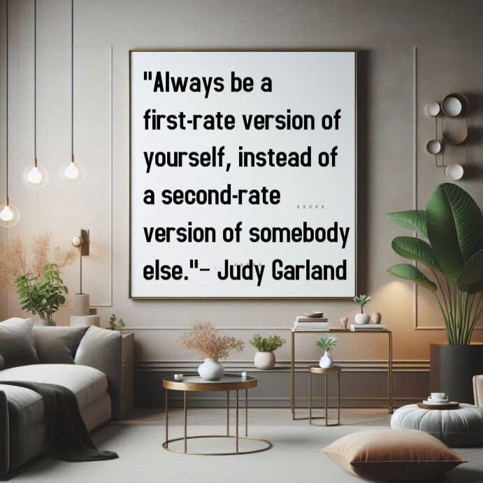 Grey Typographic Authenticity And Individuality Quote Instagram Post ...