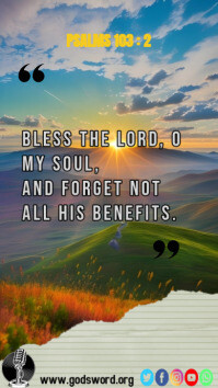 Grey Typographic Bless The Lord  Instagram Story template