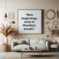 Grey Typographic Easter Monday Inspiration Square (1:1) template