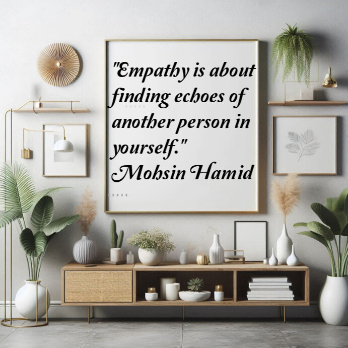 Grey Typographic Empathy And Compassion Quote Instagram Post Template ...