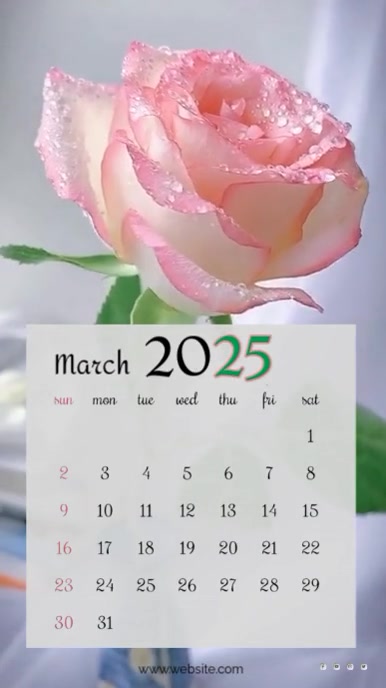 Grey Typographic Hello March Instagram Reel template