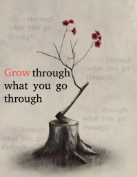 Abu-abu Growth and Resilience 传单(美国信函) Template