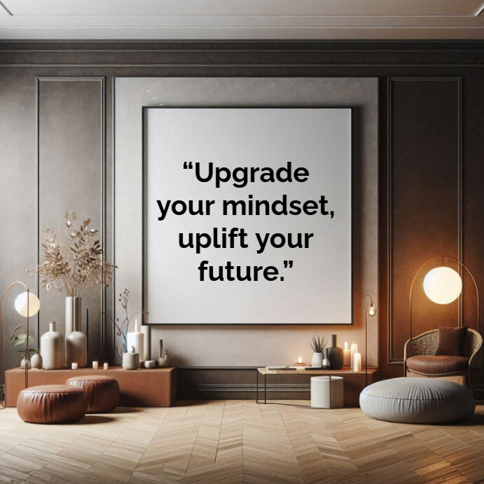 Grey Typographic Inspirational Self-improvement Quotes Square (1:1) template