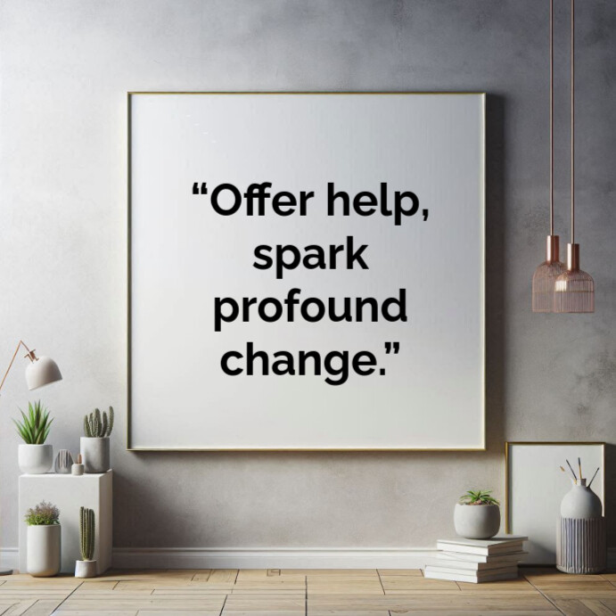 Copy of Grey Typographic Inspirational Selflessness Quotes Square (1:1 ...