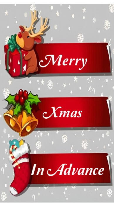 Grey Typographic Instagram Merry Xmas Banner Design Template  Instagram Story