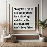 Grey Typographic Laughter And Humor Quote Instagram Post template
