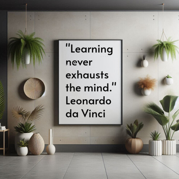 Learning Quote Design Grey Typographic Learning And Education Quote Instagram Post Template ...
