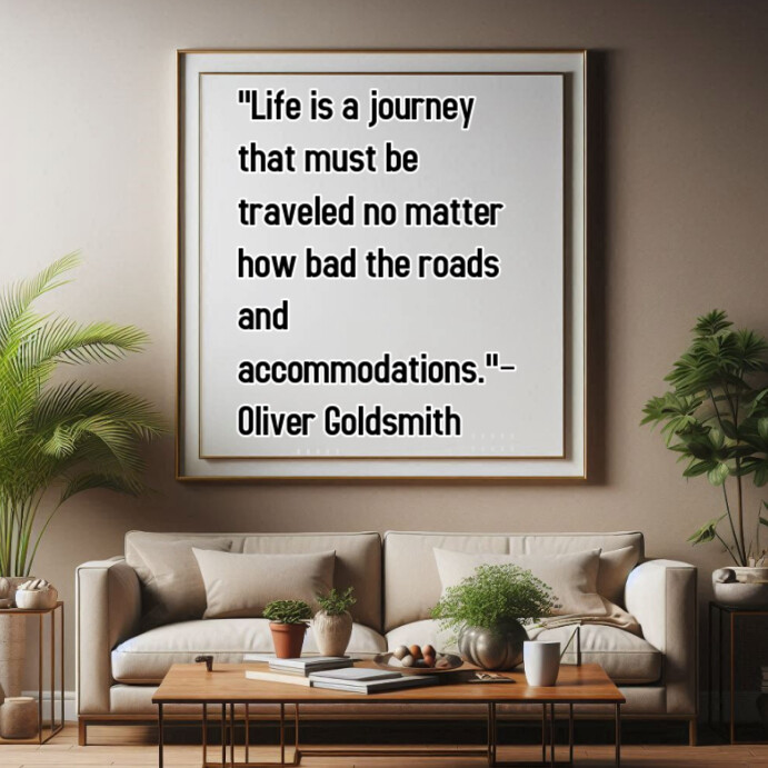 Grey Typographic Life's Journey And Experiences Quote Instagram Post template