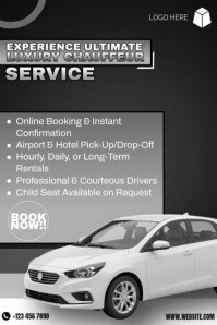 Grey Typographic Luxury Car Rental Template Poster