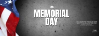 Grey Typographic  Memorial Day  Facebook Cover Photo Facebook-Cover template