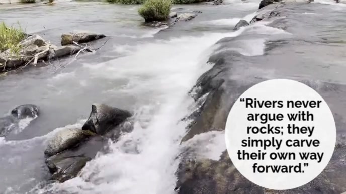 Grey Typographic Motivational Nature Quotes Digital Display (16:9) template