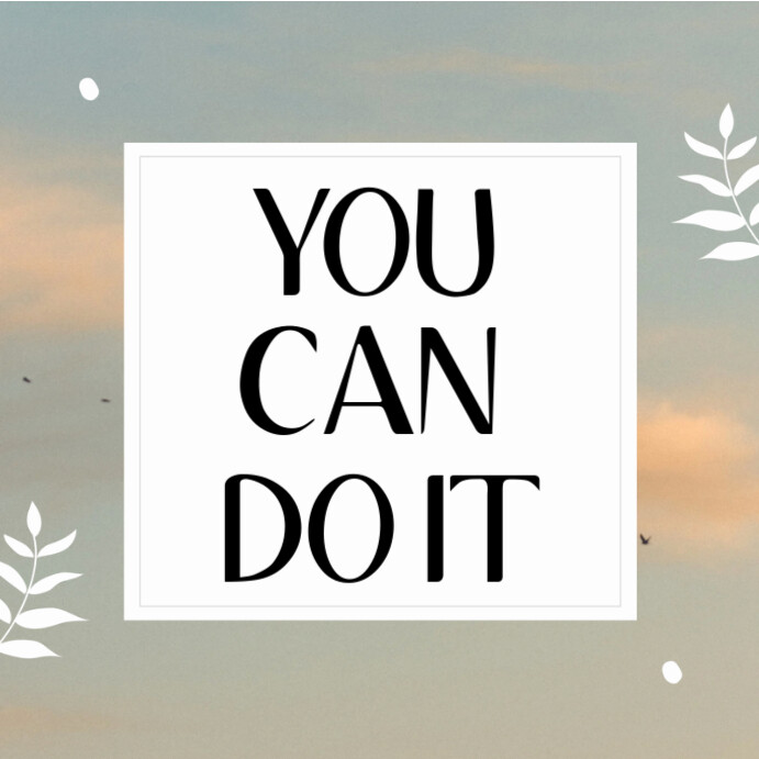 Grey Typographic Motivational Quote  Instagram Post template