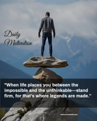 Grey Typographic Motivational Quote Poster For Daily Inspiration Design Instagram Portrait template