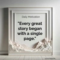 Grey Typographic Motivational Quotes About Resilience Square (1:1) 方形(1:1) template