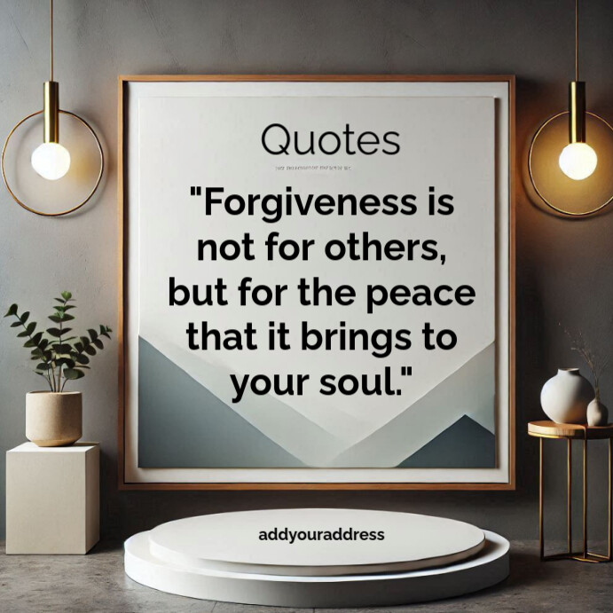 Grey Typographic Motivational Quotes Square (1:1) template