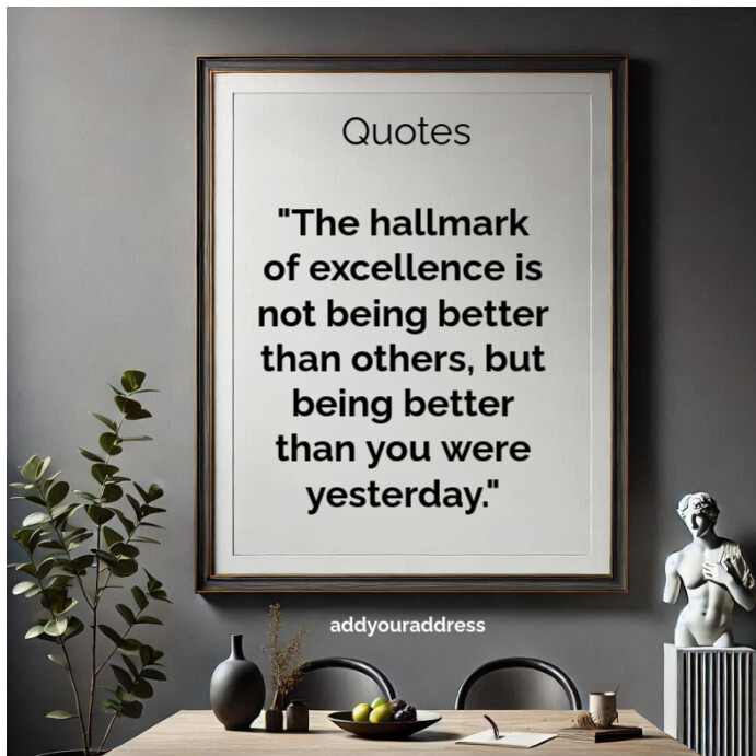 Grey Typographic  Motivational Quotes Square (1:1) template
