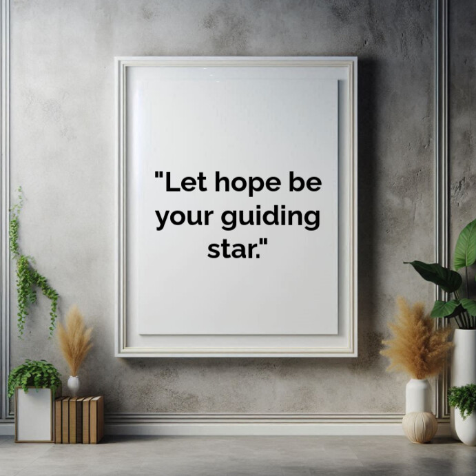 Grey Typographic Motivational Quotes  Square (1:1) template