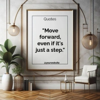 Grey Typographic Motivational Quotes  Square (1:1) template