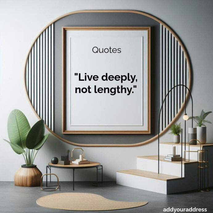 Grey Typographic Motivational Quotes  Square (1:1) template