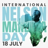 Grey Typographic Nelson Mandela International Day Instagram Post template