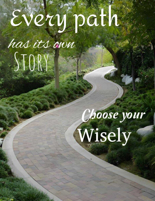 Grey Typographic Path Way To Success  Flyer (us Letter) 传单(美国信函) template