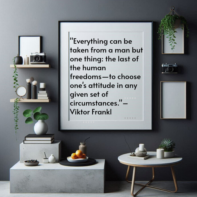 Grey Typographic Purpose And Meaning Quote Instagram Post template