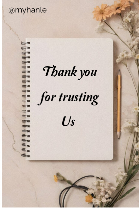 Copy of Grey Typographic Thank You Message Poster | PosterMyWall