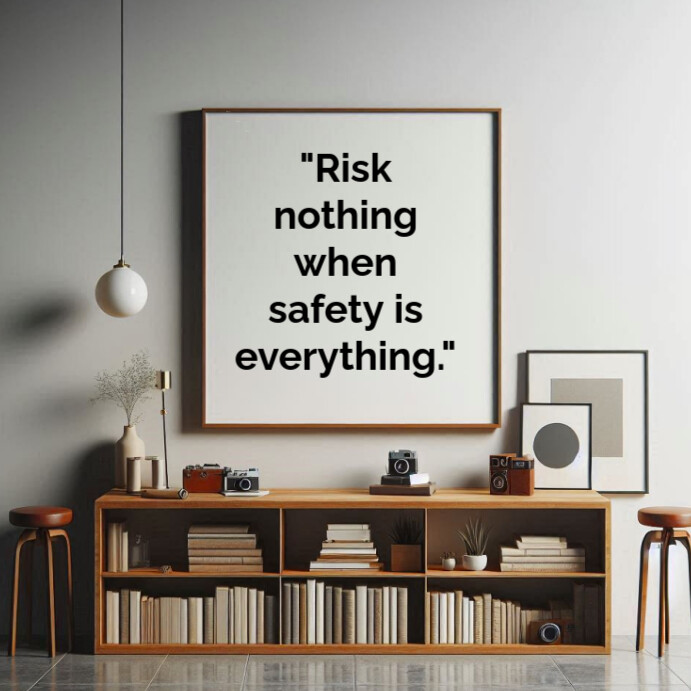 Grey Typographic Workplace Safety Quotes  Square (1:1) template