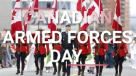 Grey Typography Canadian Armed Forces Day Dig Digital Display (16:9) template