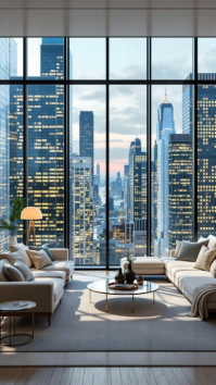 Grey Urban Living Room Digitalt display Template