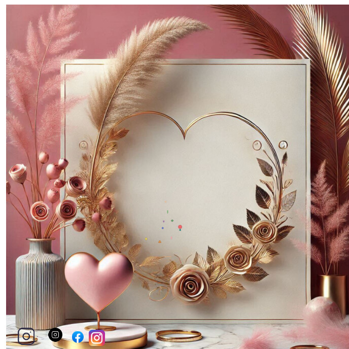 Grey Valentine Frame Template Album Cover | PosterMyWall