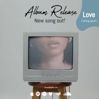 Grey Love Song Album Cover Album Omslag Template