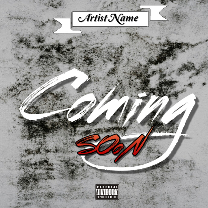 Grey Vintage Coming Soon Mixtape  Album Cover template