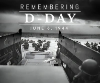 Grey Vintage D-day Medium Rectangle Middelgrote rechthoek template