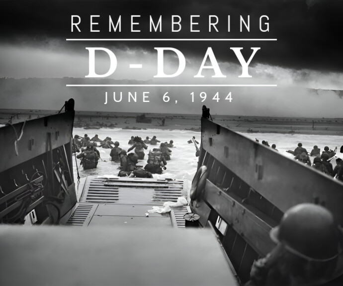 Grey Vintage D-day  Medium Rectangle template