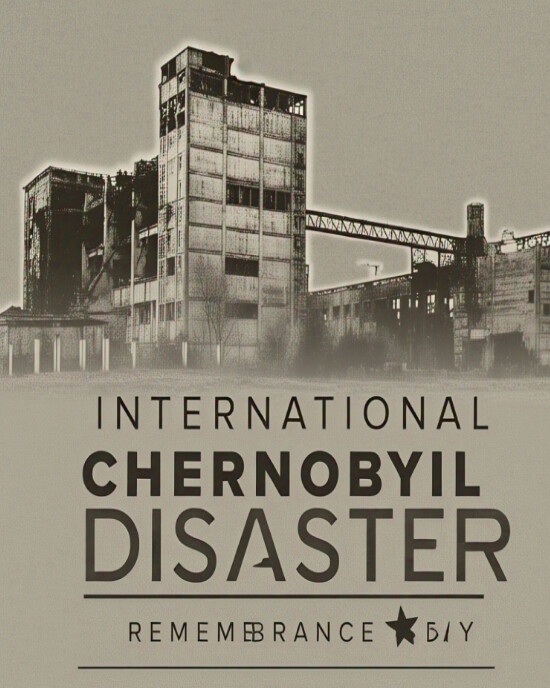 Grey Vintage International Chernobyil Disaster Design  Instagram Portrait template