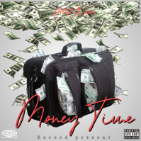 Grey Vintage Money Bag Dollars Mixtape Cover  Album Cover template
