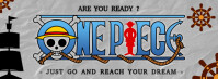 Grey Vintage One Piece Sign Template  Foto Sampul Facebook