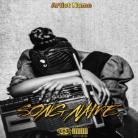 Grey Vintage sad speaker Album Cover Album Cover Ikhava ye-Albhamu template