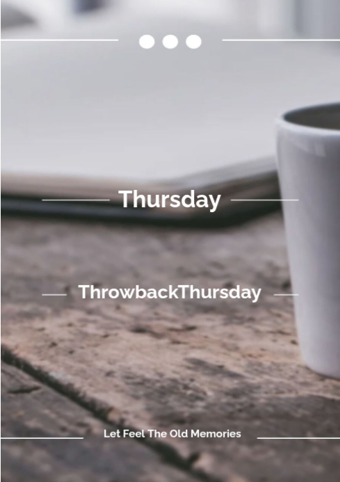Grey Throwback Thursday A4 Template | PosterMyWall